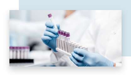 Blood test vials for diagnostics at Bellevue Delivers